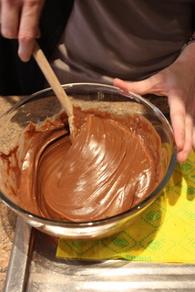 Mixing the fudge