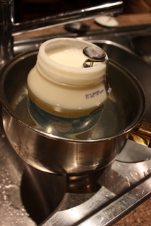 Cooling the yoghurt to 50 degrees C