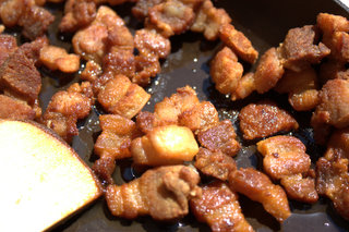 home-made crispy bacon = yummy!