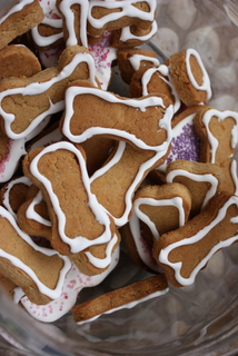 Gingerbread dog biscuits
