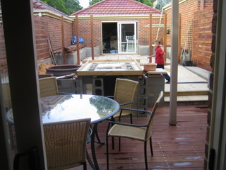 The oven base in progress