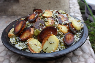 Baghali Polow, Broad bean and dill rice, Green rice